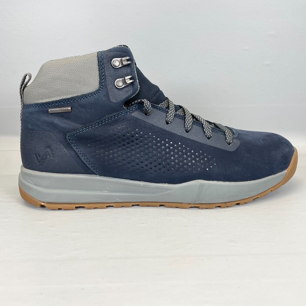 Forsake Dispatch Mid Hiking Boots Mens Size 11.5 Navy Blue Leather Lace Up Shoes